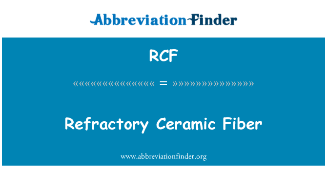 RCF: Fibra ceramica refrattaria