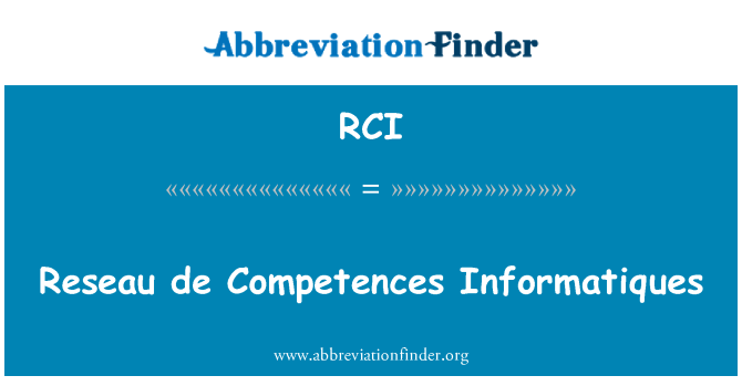 RCI: Reseau de Informatiques telah
