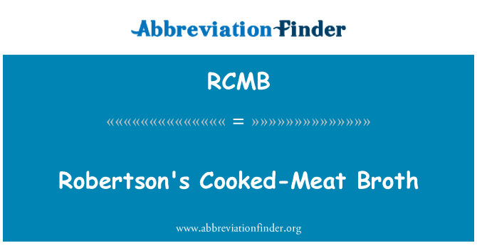RCMB: Robertson a kwit vyann konsonmen