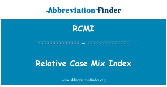 RCMI: Index relativní Case Mix