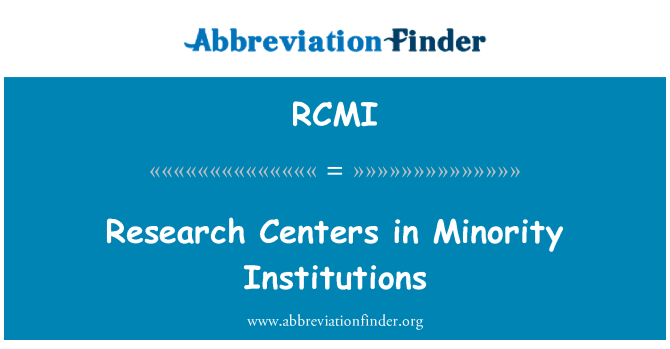 RCMI: Research Centers in Minority Institutions