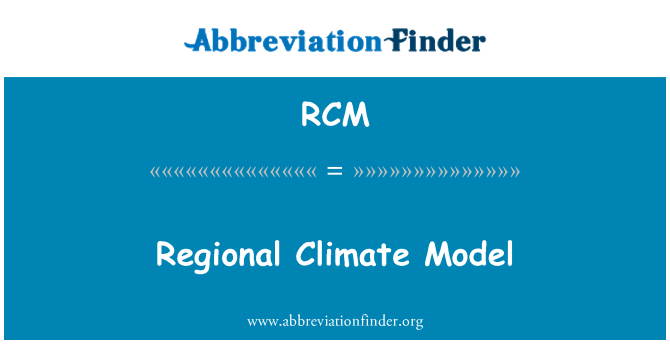 RCM: Model iklim daerah