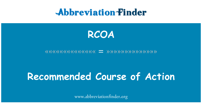 RCOA: Recommandé kou aksyon