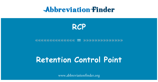 RCP: Fastholdelse Control Point