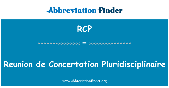 RCP: 团聚德联盟 Pluridisciplinaire