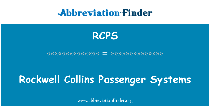 RCPS: Rockwell Collins passagerare system
