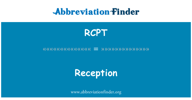 RCPT: Sprejem