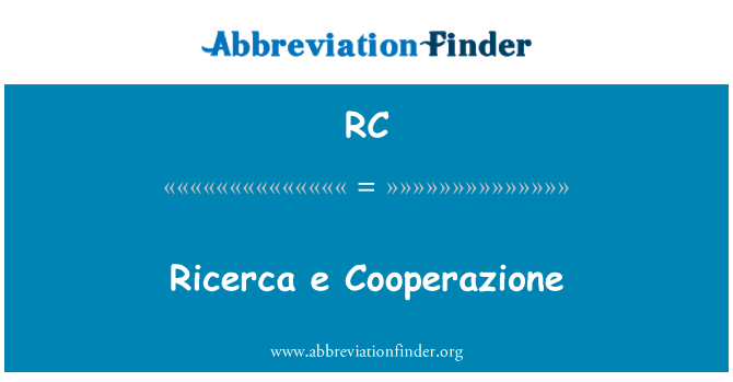 RC: Ricerca الکترونیکی Cooperazione