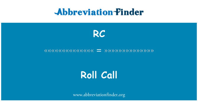 RC: Appel nominal