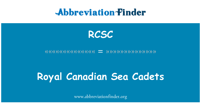 RCSC: Royal Canadian Sea Cadets