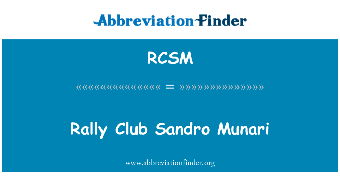 RCSM: Rasanble Club Sandro Munari