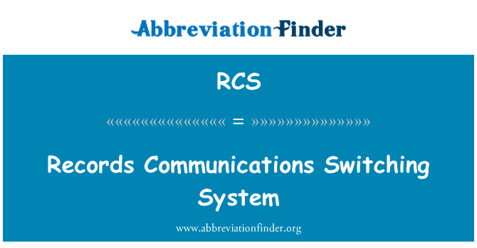 RCS: Poster kommunikation växelsystem