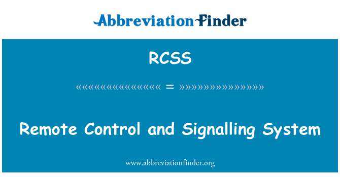 RCSS: שליטה מרחוק ומערכת האיתות