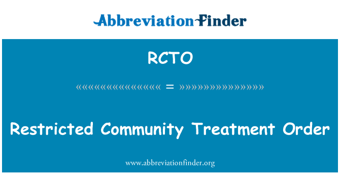 RCTO: סדר הטיפול בקהילה מוגבל