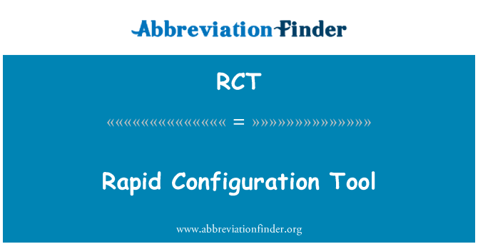 RCT: از ابزار پیکربندی سریع