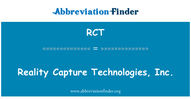 RCT: Realität Capture Technologies, Inc.