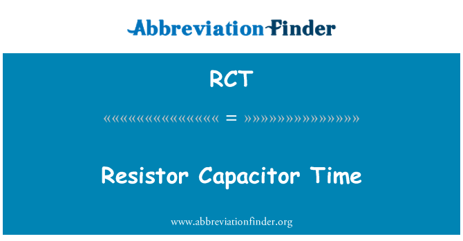 RCT: Resistor condensador temps