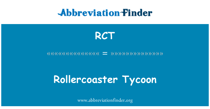 RCT: Rollercoaster Tycoon