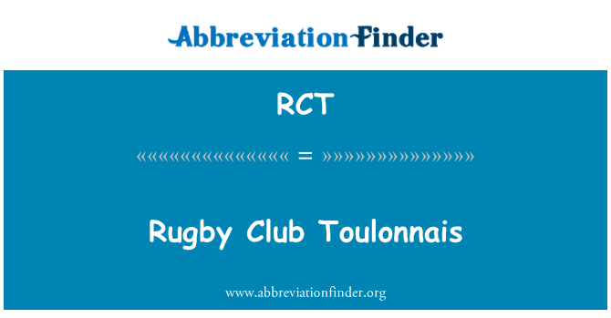 RCT: Rugby Club Toulonnais