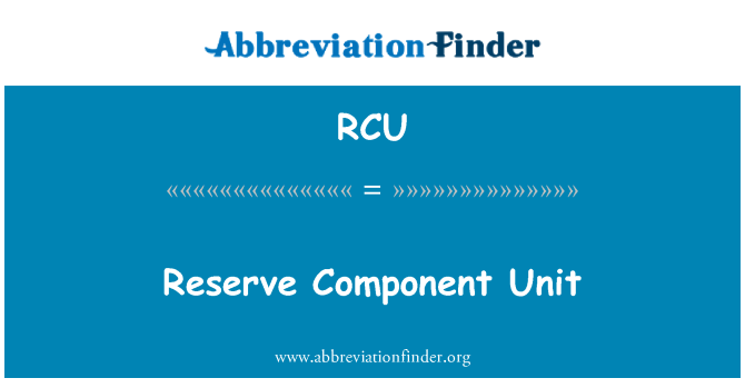 RCU: Unitat de Component de reserva