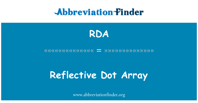 RDA: Array Dot li jirrifletti
