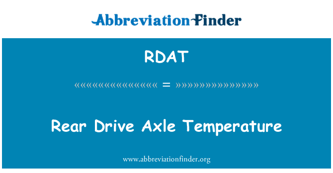 RDAT: Temperatura de eje trasero coche