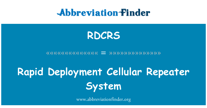 RDCRS: Snelle implementatie cellulaire Repeater systeem