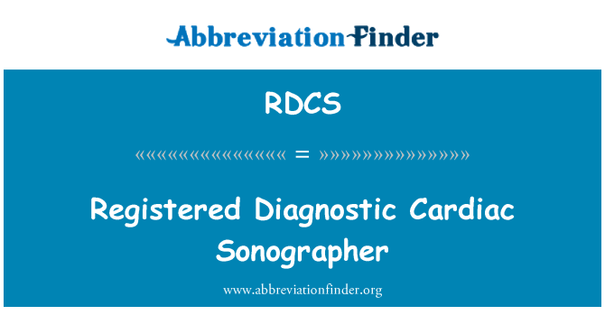 RDCS: Registrované diagnostické srdeční sonografisty