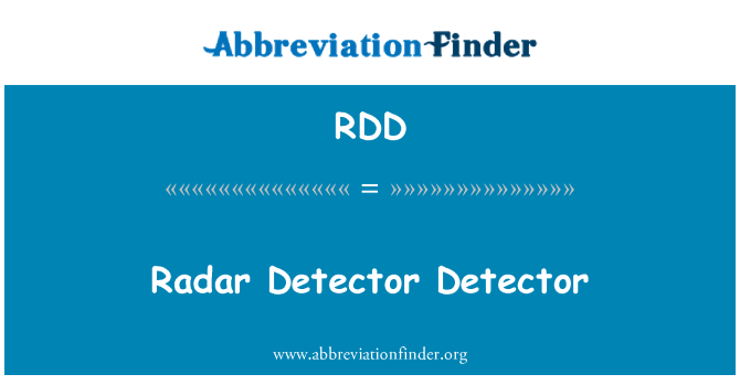 RDD: Radar-Detektor-Warner