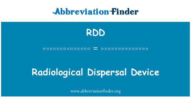 RDD: อุปกรณ์ radiological Dispersal