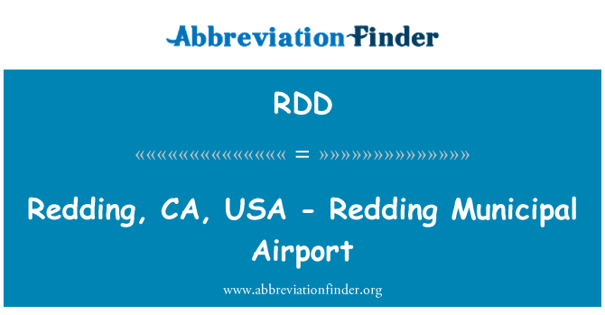 RDD: 雷丁，加州，美国-雷丁市机场