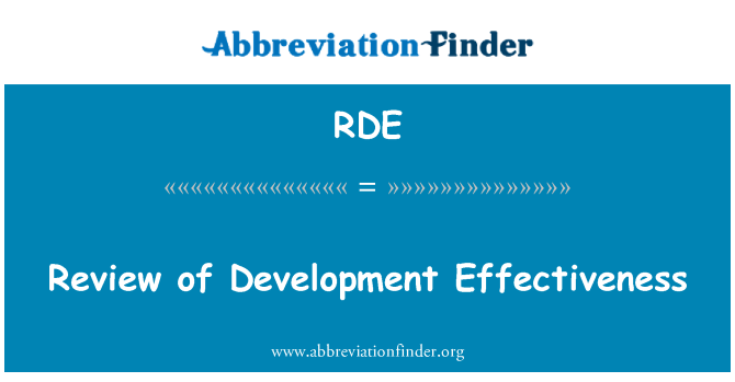 RDE: Revi de l' developman