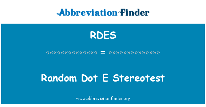 RDES: Náhodné Dot E Stereotest