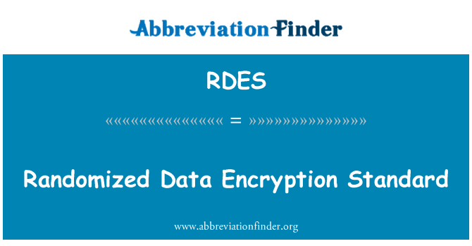 RDES: Done au Cryptage Standard