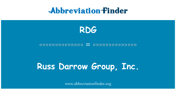 RDG: Russ Darrow Group, Inc.