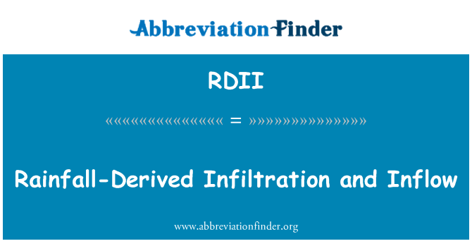 RDII: Sy'n deillio o law ymdreiddio a mewnlif