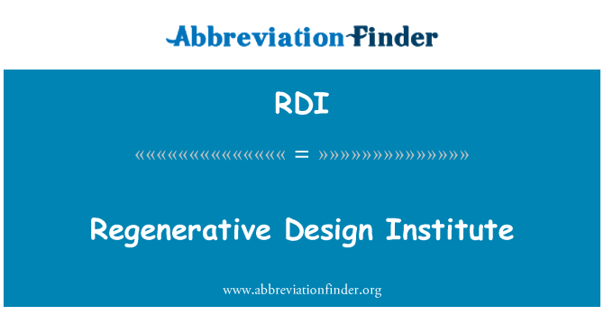 RDI: L-Istitut tad-disinn tar-riġenerazzjoni