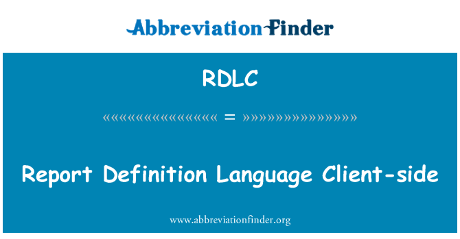 RDLC: Pārskatu definīcija valodas Client-side