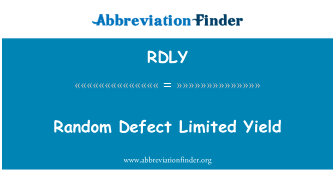 RDLY: Willekeurige Defect Limited opbrengst