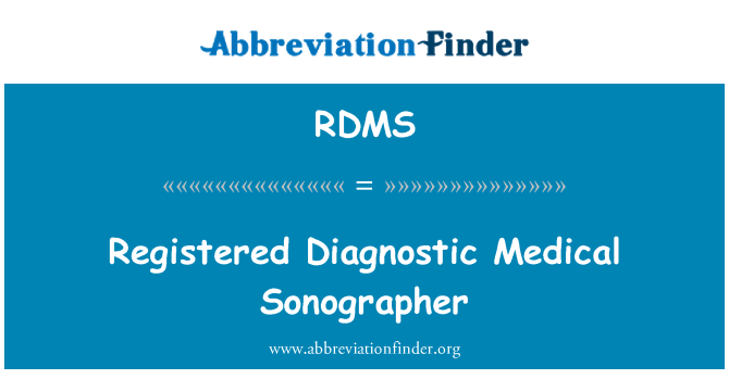 RDMS: Registrované diagnostické lékařské sonografisty