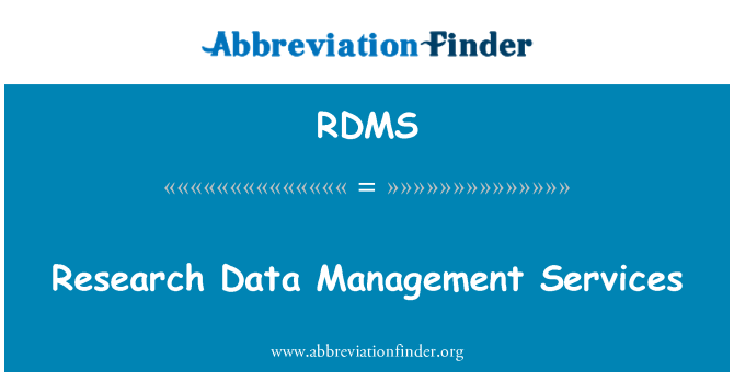 RDMS: Forskningen Data Management Services