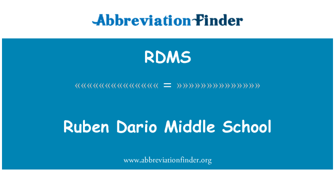 RDMS: Ruben Dario Middle School