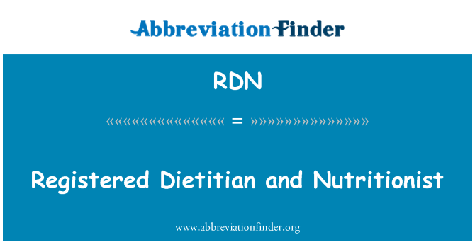 RDN: דיאטנית מוסמכת, תזונאית