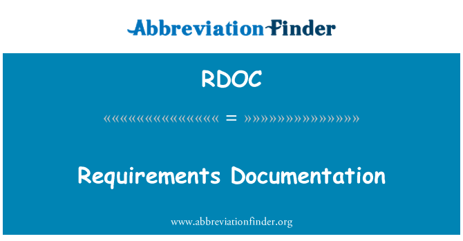 RDOC: Documentazione dei requisiti