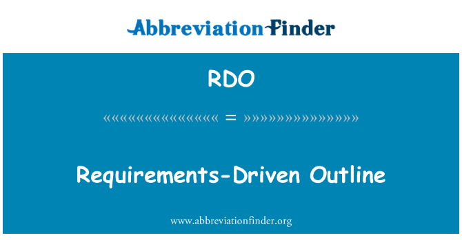 RDO: ขับเคลื่อนความต้องการของเค้า