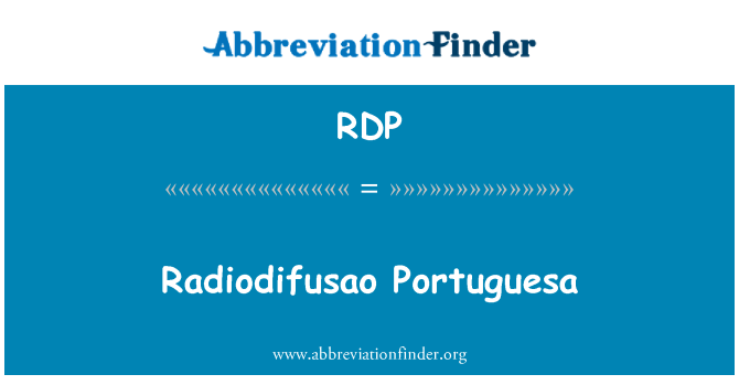 RDP: Radiodifusao Portuguesa