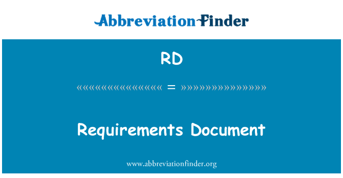 RD: Documento de requisitos