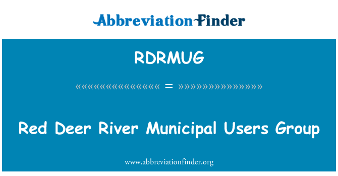 RDRMUG: Red Deer River Municipal Users Group