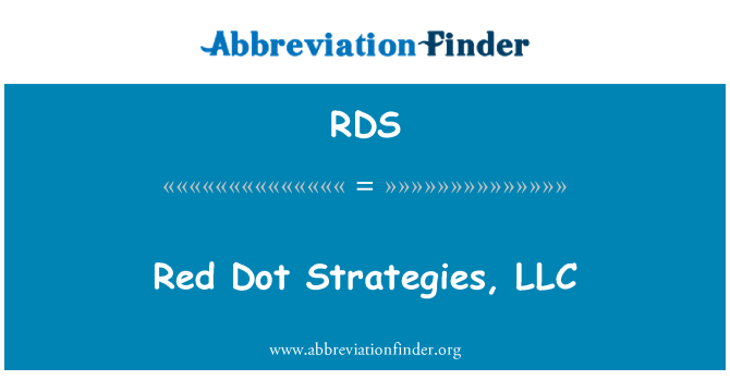 RDS: Red Dot strategie, LLC