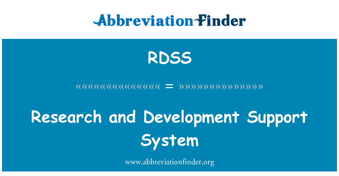 RDSS: Research and Development Support System